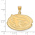 Image of 14K Yellow Gold Iowa State University Large Pendant by LogoArt (4Y030IAS)