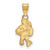 14K Yellow Gold Iowa State University Medium Pendant by LogoArt (4Y017IAS)