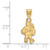 14K Yellow Gold Iowa State University Medium Pendant by LogoArt (4Y017IAS)