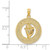 Image of 14K Yellow Gold Jamaica On Round Frame w/ Conch Shell Pendant