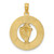 Image of 14K Yellow Gold Jamaica On Round Frame w/ Conch Shell Pendant
