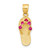 Image of 14K Yellow Gold January/CZ Simulated Birthstone Flip Flop Pendant
