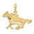 Image of 14K Yellow Gold Jockey On Horse Pendant