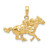 Image of 14K Yellow Gold Jockey On Horse Pendant