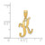 Image of 14K Yellow Gold K Script Initial Pendant