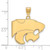 Image of 14K Yellow Gold Kansas State University Large Pendant by LogoArt (4Y004KSU)