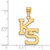 Image of 14K Yellow Gold Kansas State University Large Pendant by LogoArt (4Y046KSU)