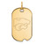 14K Yellow Gold Kansas State University Small Dog Tag by LogoArt