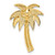Image of 14K Yellow Gold Lab Created Opal Palm Tree Slide Pendant