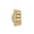 Image of 14K Yellow Gold Lab Grown Diamond SI1/SI2, G H I, Cluster Chain Slide Pendant