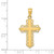 Image of 14K Yellow Gold Lace Trim Cross Pendant
