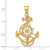 Image of 14K Yellow Gold Large Anchor w/ Wheel Pendant