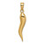 Image of 14K Yellow Gold Large Italian Horn Pendant