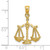 Image of 14K Yellow Gold Large Libra Zodiac Pendant