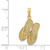 Image of 14K Yellow Gold Large San Diego Double Flip-Flop Pendant