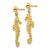 Image of 29mm 14K Yellow Gold Large Seahorse Dangle Post Earrings