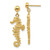 Image of 29mm 14K Yellow Gold Large Seahorse Dangle Post Earrings