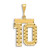 Image of 14K Yellow Gold Large Shiny-Cut Number 10 Pendant