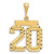 Image of 14K Yellow Gold Large Shiny-Cut Number 20 Pendant Image of 14K Yellow Gold Large Shiny-Cut Number 20 Pendant