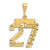 Image of 14K Yellow Gold Large Shiny-Cut Number 27 Pendant