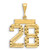 Image of 14K Yellow Gold Large Shiny-Cut Number 28 Pendant