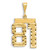 Image of 14K Yellow Gold Large Shiny-Cut Number 81 Pendant