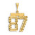 Image of 14K Yellow Gold Large Shiny-Cut Number 87 Pendant