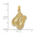 Image of 14K Yellow Gold Large Textured Strap Double Flip-Flop Pendant