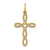 Image of 14K Yellow Gold Laser Designed Cross Pendant XR953