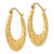 Image of 26mm 14K Yellow Gold Laser-Cut Patterned Hoop Earrings