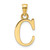 Image of 14K Yellow Gold Letter C Initial Pendant