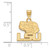 Image of 14K Yellow Gold Louisiana State University Small Pendant by LogoArt (4Y074LSU) Image of 14K Yellow Gold Louisiana State University Small Pendant by LogoArt (4Y074LSU)