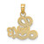 Image of 14K Yellow Gold Love Script with Flower Pendant Image of 14K Yellow Gold Love Script with Flower Pendant