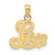Image of 14K Yellow Gold Love Script with Flower Pendant Image of 14K Yellow Gold Love Script with Flower Pendant