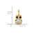 Image of 14K Yellow Gold Madi K Black & White CZ Owl Pendant