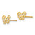 Image of 6mm 14K Yellow Gold Madi K Childrens Butterfly Post Earrings