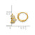 Image of 9.8mm 14K Yellow Gold Madi K CZ 3-Star Hinged Hoop Earrings