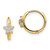 Image of 11mm 14K Yellow Gold Madi K CZ Childrens Flower Hinged Hoop Earrings