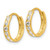 Image of 12mm 14K Yellow Gold Madi K CZ Childrens Hinged Hoop Earrings GK650