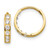Image of 12mm 14K Yellow Gold Madi K CZ Childrens Hinged Hoop Earrings GK650