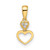 Image of 14K Yellow Gold Madi K CZ Hearts Dangle Pendant