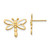 Image of 12mm 14K Yellow Gold Madi K Dragonfly Post Earrings