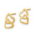 Image of 10mm 14K Yellow Gold Madi K Hearts Post Earrings SE2040