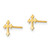 Image of 7mm 14K Yellow Gold Madi K Polished Cross Post Earrings SE2466