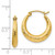 Image of 19mm 14K Yellow Gold Madi K Textured Hollow Hoop Earrings