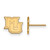 14K Yellow Gold Marquette University X-Small Post Earrings by LogoArt