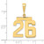 Image of 14K Yellow Gold Medium Polished Number 26 Pendant MP26