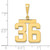 Image of 14K Yellow Gold Medium Polished Number 36 Pendant MP36