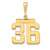 Image of 14K Yellow Gold Medium Polished Number 36 Pendant MP36