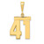 Image of 14K Yellow Gold Medium Polished Number 41 Pendant MP41